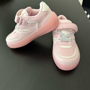 Michael Kors Pink and White Kids Sneakers
